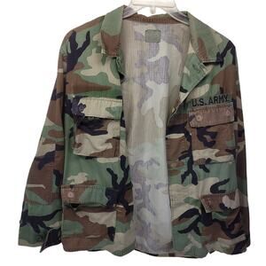 US Army Woodland Camo M65 Jacket M DCARNG DC Capitol National Guard Military